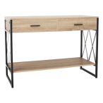 Konzolasztal "NEVAN" 106x45x76cm - Tölgy/fekete