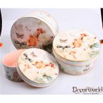 Bádog kördoboz "Rosepille" 17x8,5cm