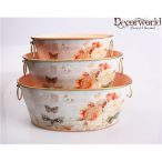 Bádog oválkaspó "Rosepille" 12x16x7cm