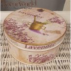 Bádog doboz "lavender"kör 17x8,5cm