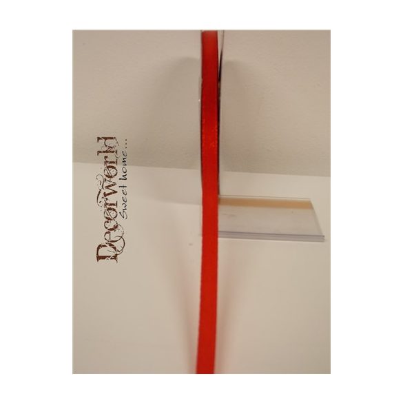 Szatén szalag 6mm/22.86m piros