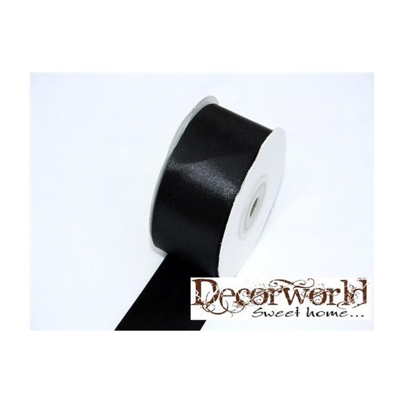 Szatén szalag 38mm/22.86m fekete