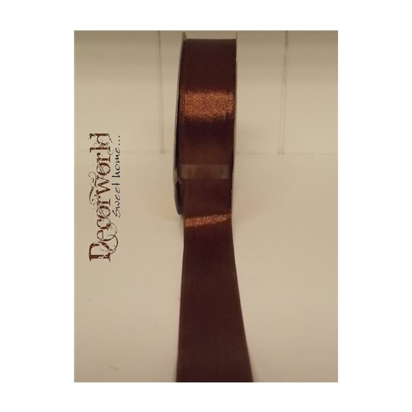 Szatén szalag 25mm/22.86m világos barna