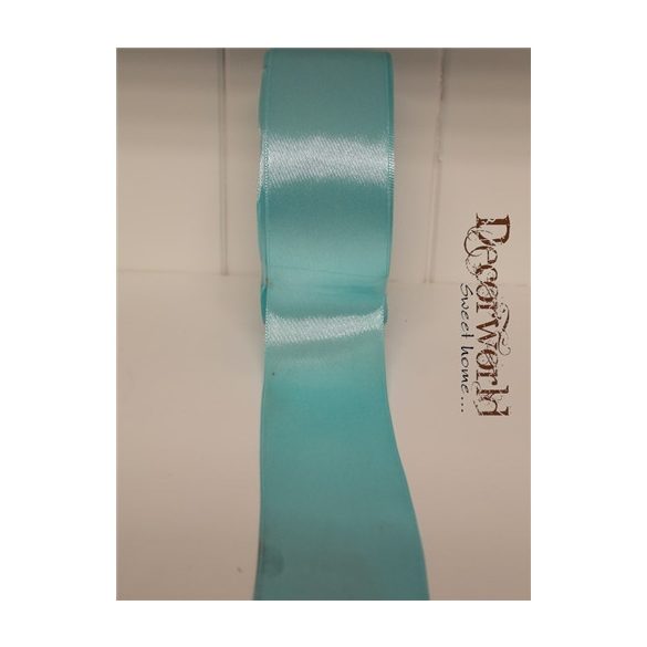 Szatén szalag 38mm/22.86m vízkék