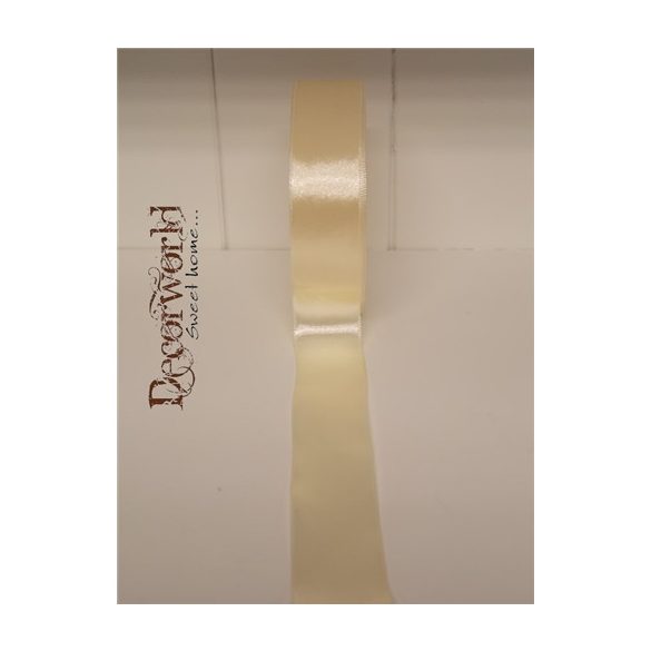Szatén szalag 25mm/22.86m ekrü