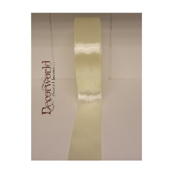 Szatén szalag 25mm/22.86m vaj