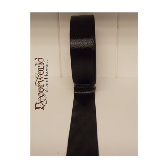 Szatén szalag 25mm/22.86m fekete