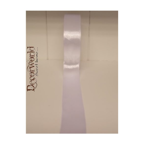 Szatén szalag 25mm/22.86m fehér