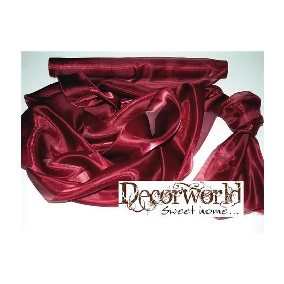 Szatén-organza 47cm/10m - Bordó