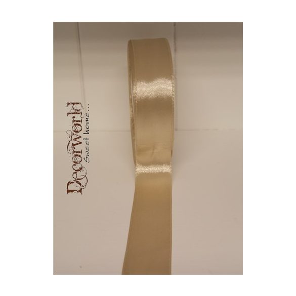 Szatén szalag 25mm/22.86m világos homok