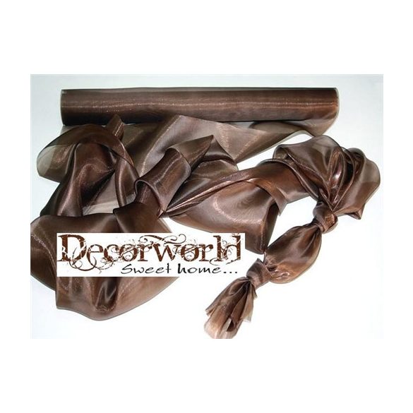 Szatén-organza 47cm/10m - Cappucino barna