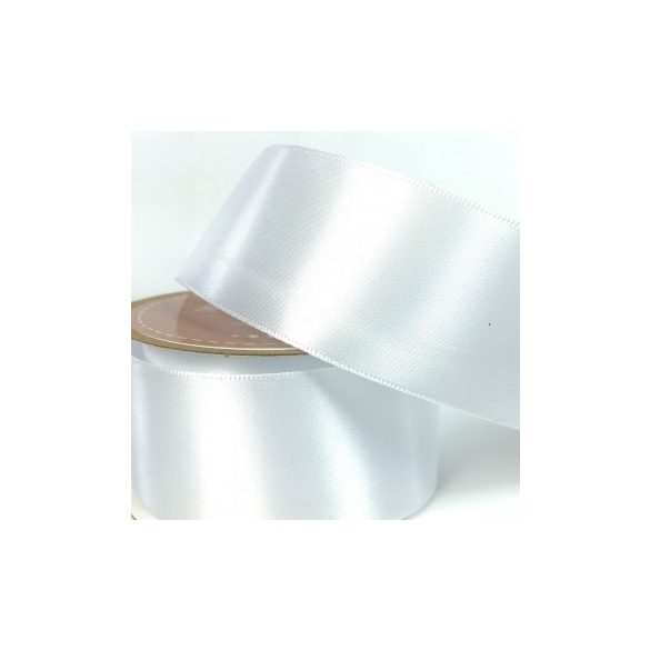 Szatén szalag 38mm/22.86m fehér