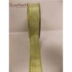 Textil szalag drótos kockás zöld-fehér 25mmx10m