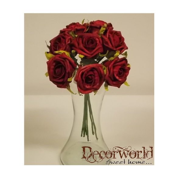 Szép Poli nyitott rózsa s/8 piros