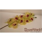 Selyemvirág cymbidium 9 fejes sárga-zöld