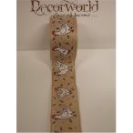 Mintás szalag Tyúk natúr 3,8mmx5m