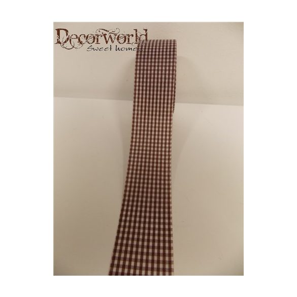 Szalag szövet kockás/barna 38mmx10m