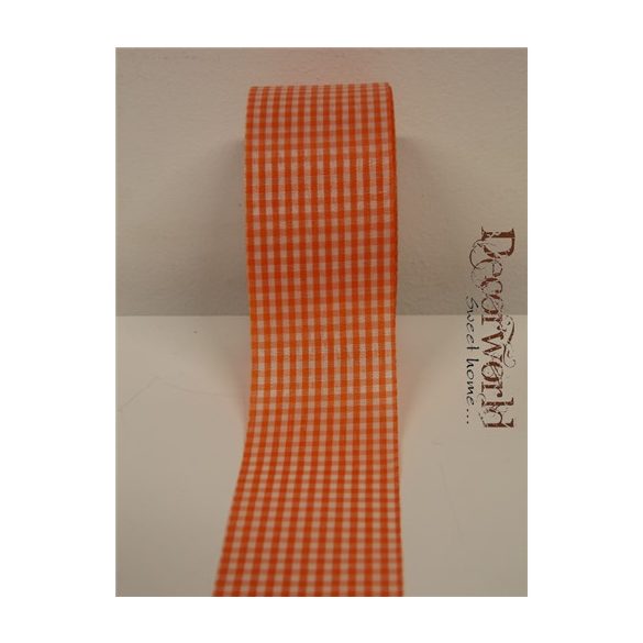 Szalag szövet kockás/narancssárga 38mmx10m