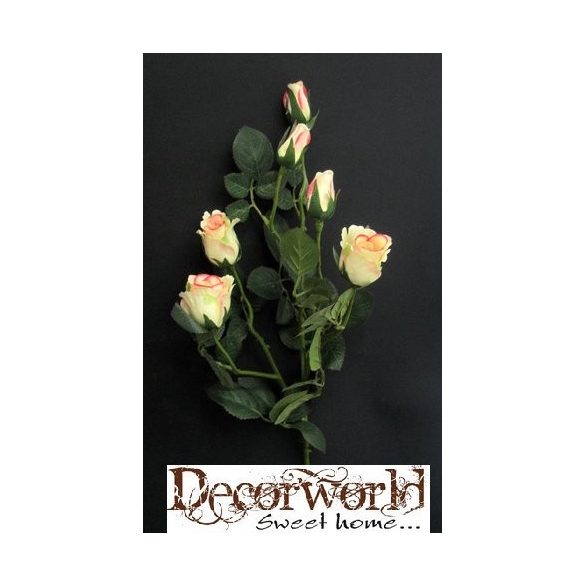 Élethű rózsaág sárga-rózsaszín