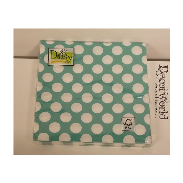 Daisy szalvéta 20db/cs akcios menta pöttyös