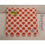 Daisy szalvéta 20db/cs piros pöttyös