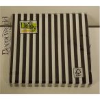 Daisy szalvéta 20db/cs fekete csíkos