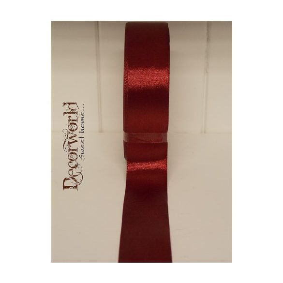Szatén szalag 25mm/22.86m bordó