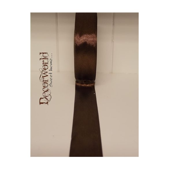 Szatén szalag 25mm/22.86m étcsoki