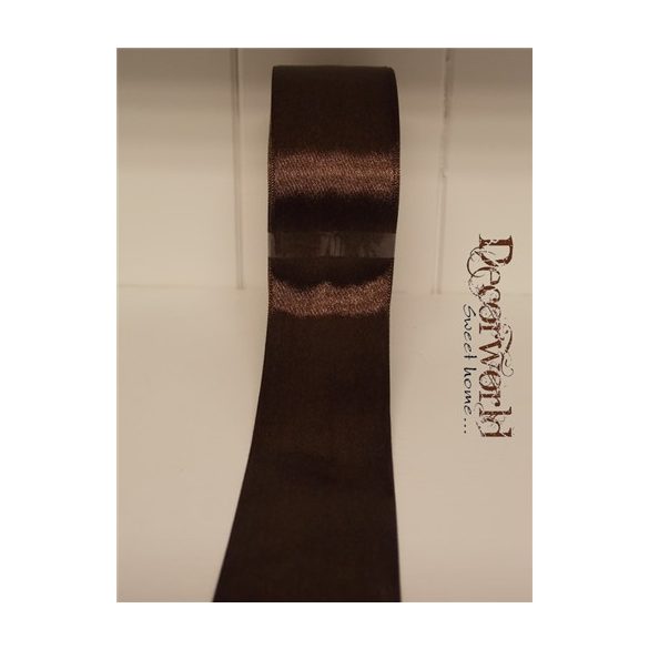 Szatén szalag 38mm/22.86m étcsoki