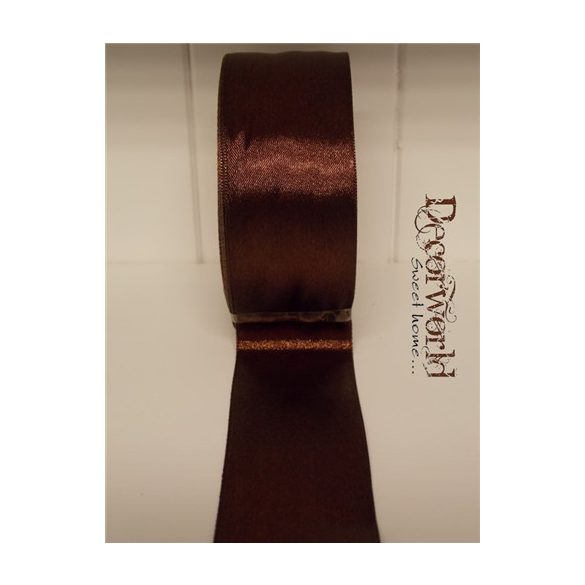 Szatén szalag 38mm/22.86m sötét barna