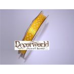 Szatén szalag pöttyös citromsárga 10mm x 12yard