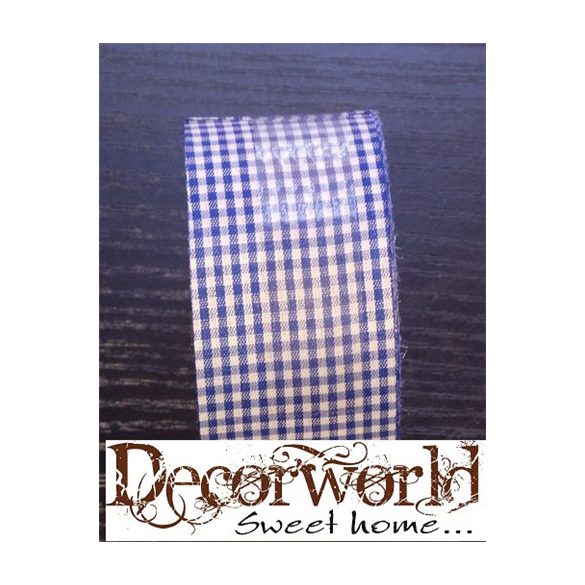 Szalag szövet kockás/kék 38mmx10m