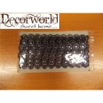 Műanyag Strassz Girland Ezüst-Fekete Kerek 10 yard 1cm