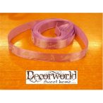   Szatén szalag mintás "Lavender" levendulalila 10mm x 12yard