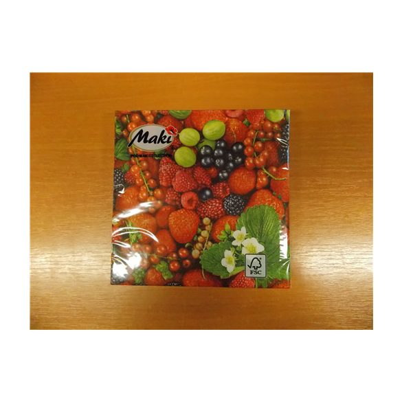 Maki szalvéta 20db/cs. Gyümölcs 33x33cm