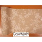 Natúr vászon fehér rósza nyomattal 23cm x 5m