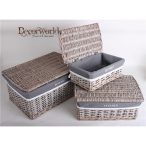 Kosár tároló szürke Home+csi. 39x26cm