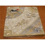 Maki szalvéta 20db/cs. krém, ezüst indamintás 33x33cm