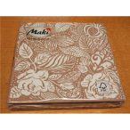 Maki szalvéta 20db/cs. fa mintás, rózsás 33x33cm