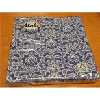 Maki szalvéta 20db/cs. kék barokkmintás 33x33cm