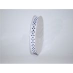 Szatén szalag pöttyös fehér/fekete 10mm x 12yard