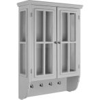 Szekrény akasztós üveg ajtós TL-1192 - Szürke