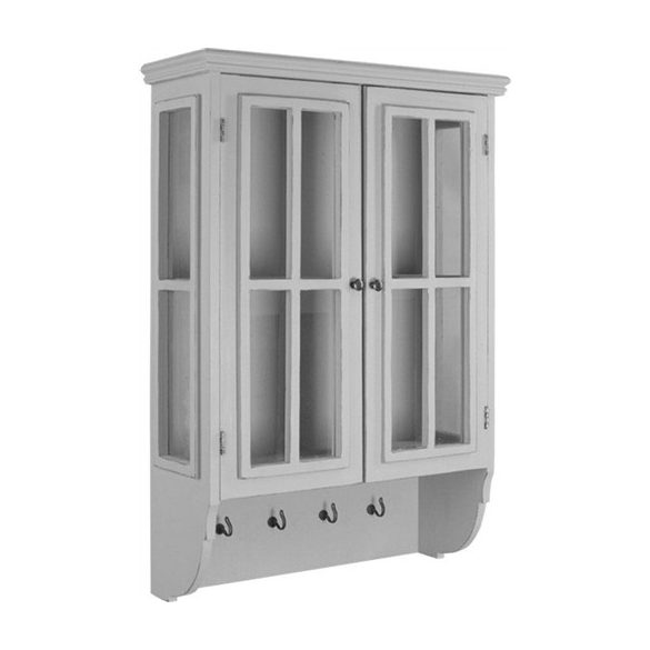 Szekrény akasztós üveg ajtós TL-1192 - Szürke