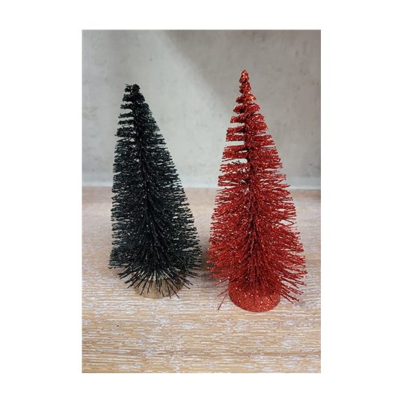 Csillámos fenyő 15 cm  - Több féle /db