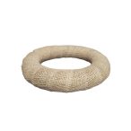   Szalaggal bevont szalma koszorú  (JUTA) 30 cm - világos natúr