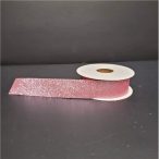 Glitteres szalag 25mm x 10m - Rózsaszín
