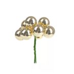 Gömb betűzős üveg pick szett 1,5 cm S/12 - Arany fényes