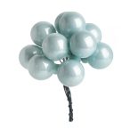   Üveg karácsonyi dísz boGömb betűzős üveg pick szett 1,5 cm S/12 - Türkiz fényes