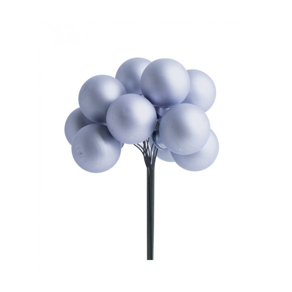 Üveg karácsonyi dGömb betűzős üveg pick szett 1,5 cm S/12 - Szürke matt