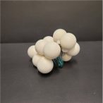 Gömb betűzős üveg pick szett 2,5 cm S/6 - Fehér matt